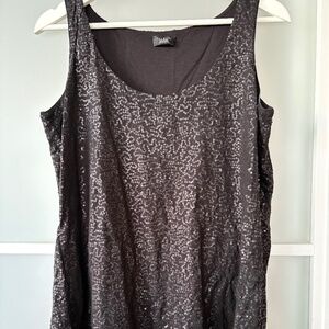 Black sequin tank top from Talbot Sz WP1X